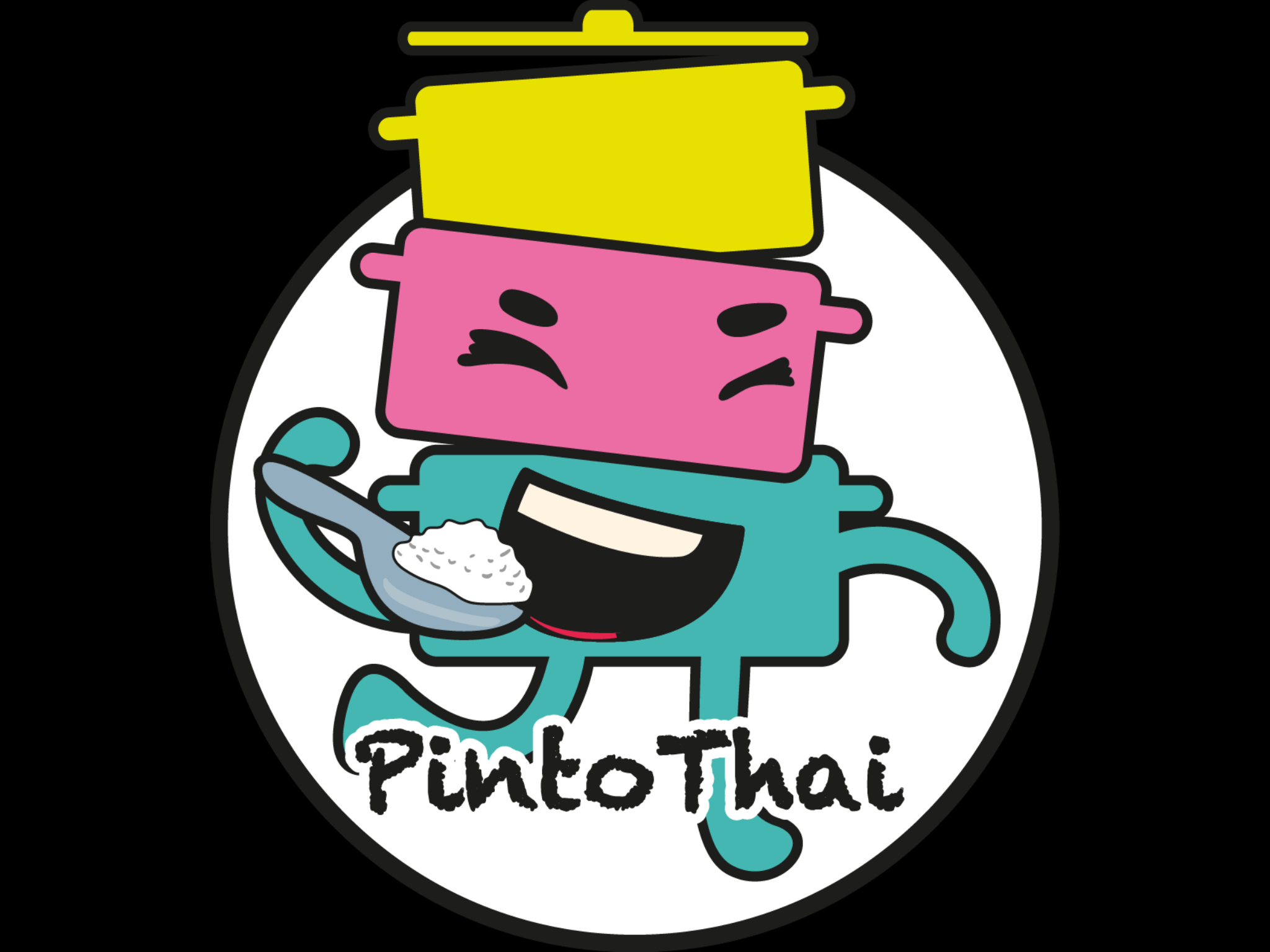 A colorful cartoon logo for 