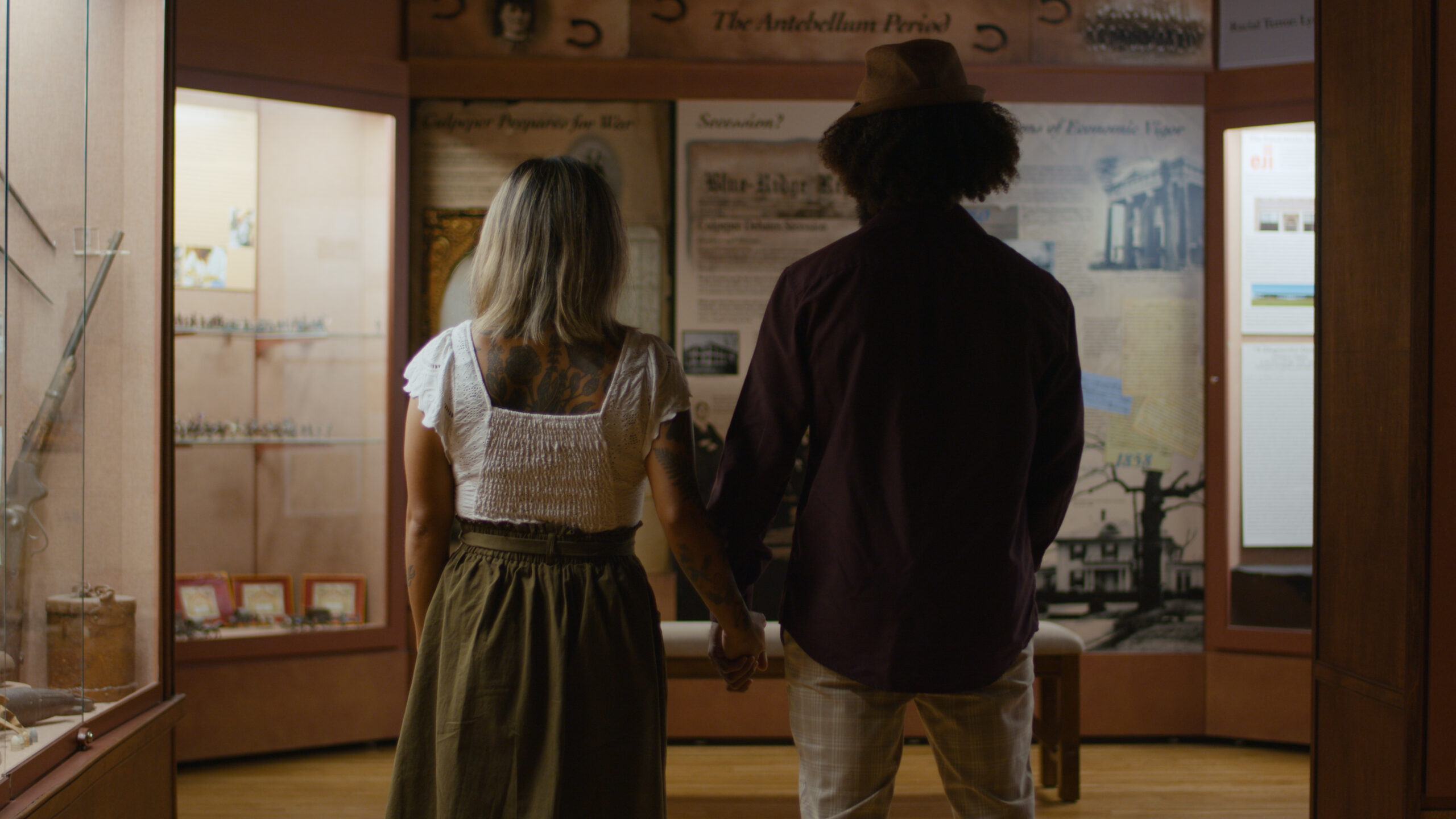 Young couple inside the Museum of Culpeper History