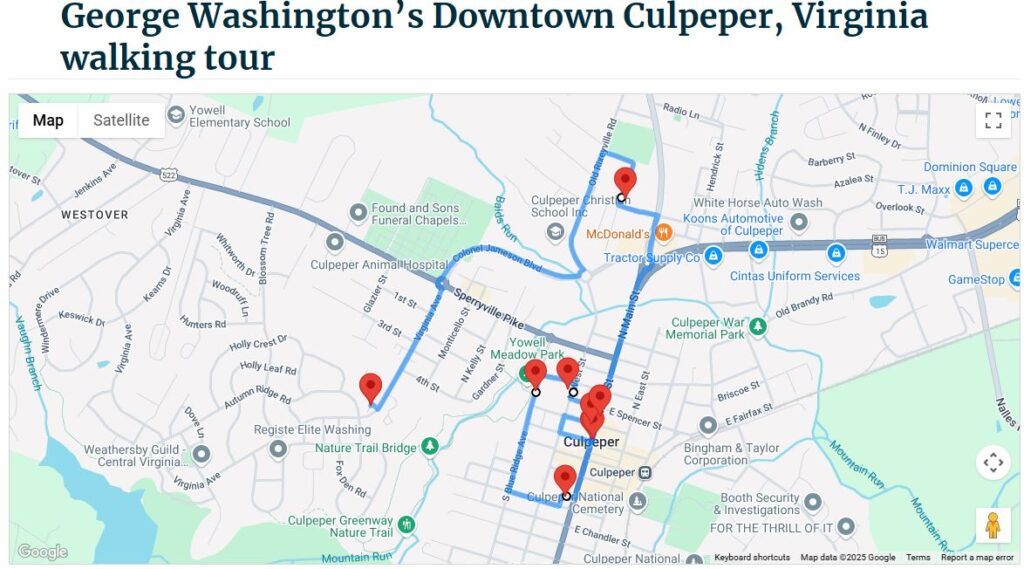 George Washington walking tour guide