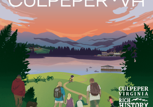 illustrative image of a rural community in the springtime Image