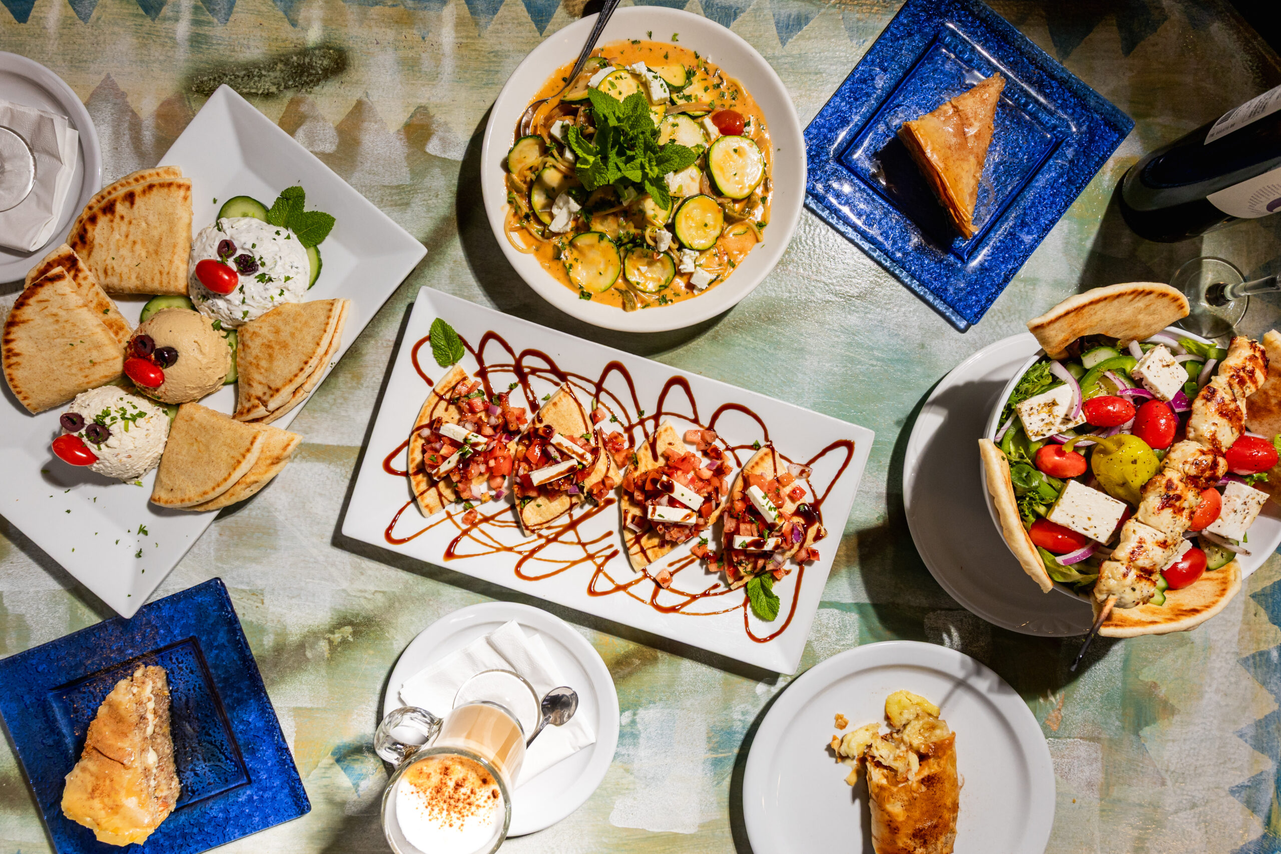 variety of geek dishes